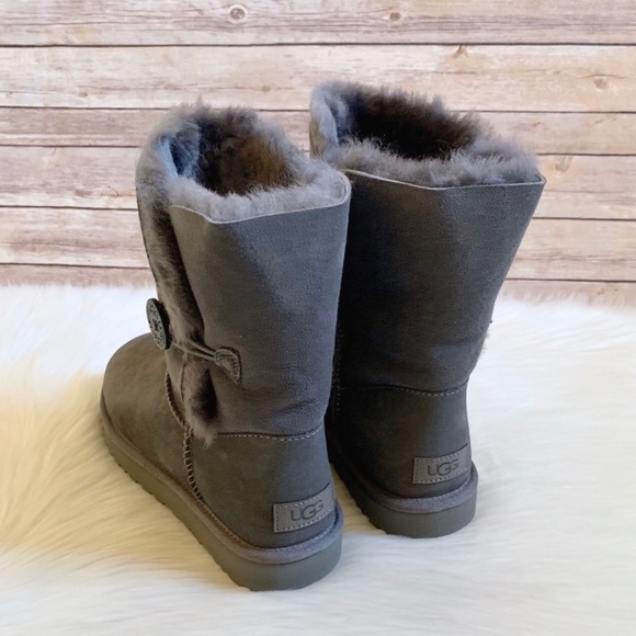 UGG Grey Bailey Button II Boots - Picture 6 of 8